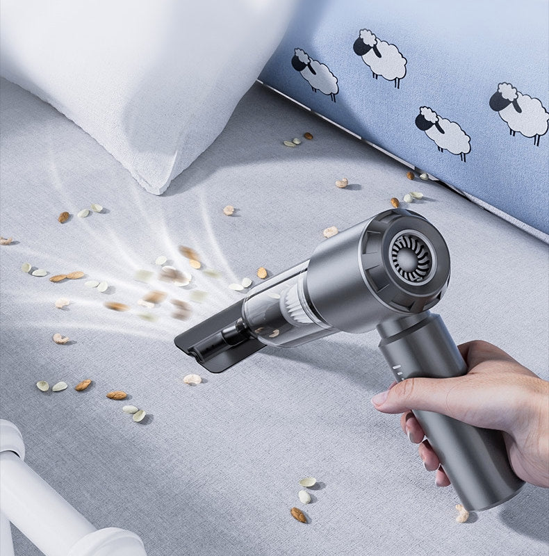 Mini-Kabelloser Auto-Staubsauger & Luftgebläse – Silber & Lila