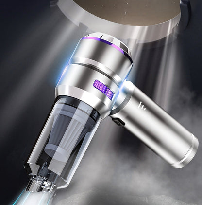 Mini-Kabelloser Auto-Staubsauger & Luftgebläse – Silber