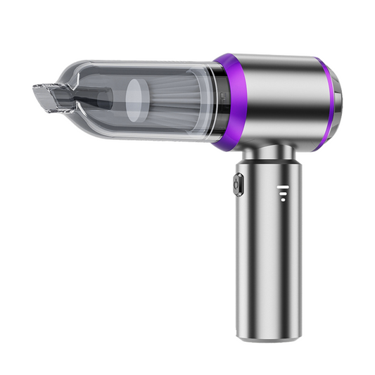 Mini-Kabelloser Auto-Staubsauger & Luftgebläse – Silber & Lila
