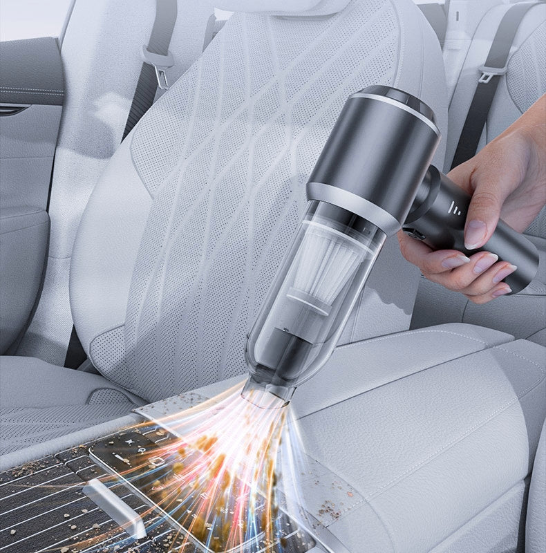 Mini-Kabelloser Auto-Staubsauger & Luftgebläse – Silber & Lila